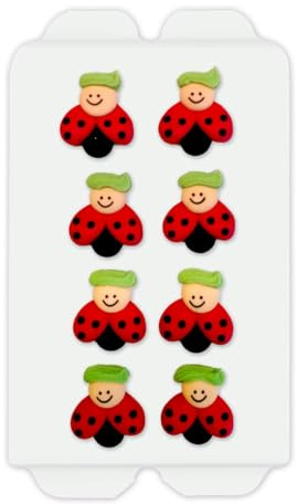 Zuckerdekoration Marienkäfer im Blister, 8 Stück, essbar | LEBKUCHEN WELT Tortendekoration & Tortenzubehör - Zuckerdeko Torten verzieren – Cupcake-Deko, Muffin-Deko, Kuchendeko