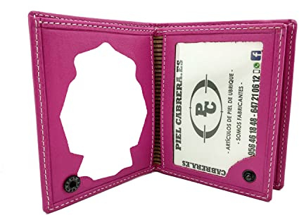 Cartera Porta Placa para Policia Nacional CNP Mod. HONORES Libro (Rosa)