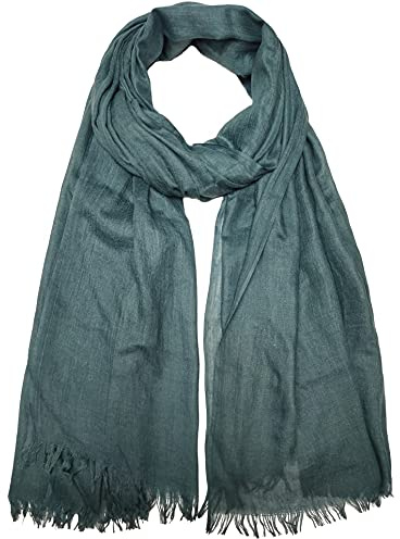 Damen Sommer Schals Baumwolle Leichte Große Lange Gaze Damenschal Eleganter Plain Tücher 75”×43”