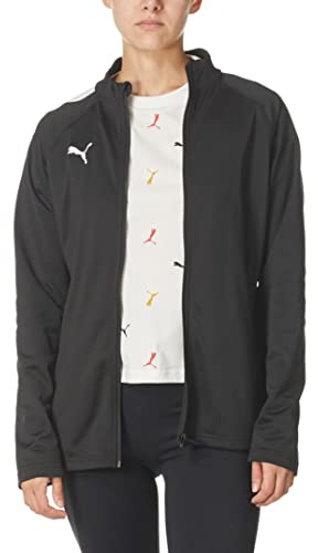 PUMA womens TeamLIGA Training Jacket, Puma Black-puma White, Large US