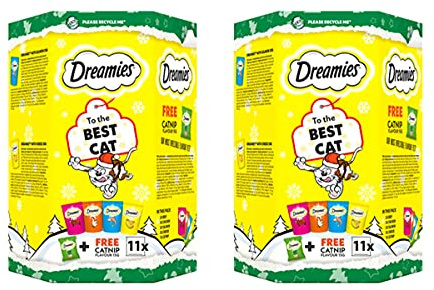 Dreamies Caja de galletas mixtas para gatos, 315 g (2 cajas de regalo)