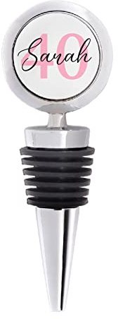 Personalised Metal Birthday Bottle Stopper, Custom Age Wine Stopper | Handmade in the UK | Gift for Friend, Colleague | Birthday