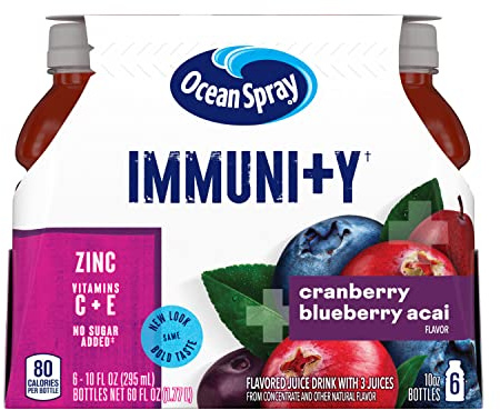 Ocean Spray Succo di Acai di mirtillo rosso immunità, 10 fl Oz, 6 conteggi