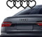 Middrivr Love Heart Logo Rear Trunk Emblem, 3D Badge Decal Sticker, Car Accessories Exterior Decoration, Car Replacement 3D Sticker Fit for Audi A3 A4 A5 A6 A8 TT R8 Q3 Q5 Q7 (Bright black)
