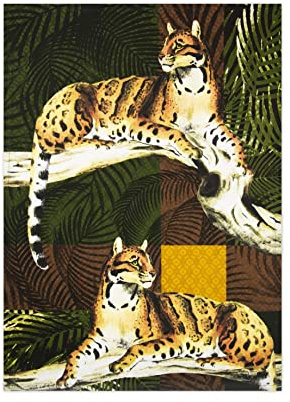 Excelsa Leopard Canovaccio da Cucina, 100% Cotone, Cm. 70 x 50, Con Asola