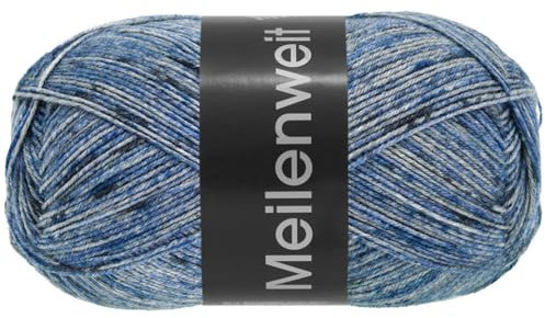 MEILENWEIT 100g Denim Mix Black Blue 4609 - Hell-/Dunkelgrau/Blau/Nachtblau