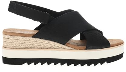 TOMS Womens Diana Crossover, Black Heavy Canvas, 11