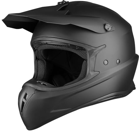 Favoto Dirt Bike Helmet Black - Motocross ATV UTV Helmets for Unisex Adult Youth DOT Approved Off-Road Motorcycle Helmets Size L 59-60cm