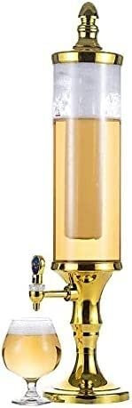 Dispensador De Cerveza Con Grifo, Dispensador De Bebidas De Cerveza Con Núcleo De Hielo De 3L Con Luz LED, Perfecto for Fiestas Y Días De Juego, Accesorios De Bar En Casa