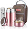 Thermal Food Flask, Soup Flask with Spoon, 800ml Double Walled Stainless Steel Vacuum Insulated Food Jars for Hot/Cold Food, Leak Proof Soup Containers for Kids/Adults, with Tote Bag for School Office