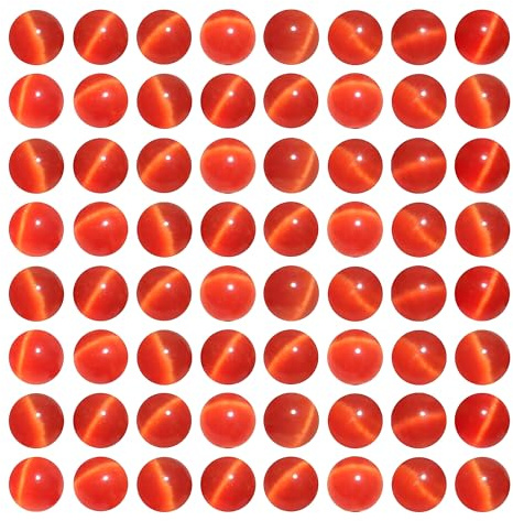 MJDCB 45 stück Rot Katzenaugen Perlen 8mm Runde lose Kristall Perlen für Schmuck Machen Armbänder Halsketten Ohrringe Accessoires