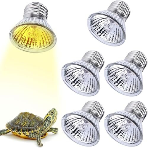 6 Stück Schildkröte Wärmelampe: Reptilien Wärmelampe Dimmbar 220V UVA UVB Terrarium Wärmelampe Reptil Lampe Heizung Glühbirne Reptilien Heizung für Reptilien/Schildkröten/Eidechsen (25, Watt)