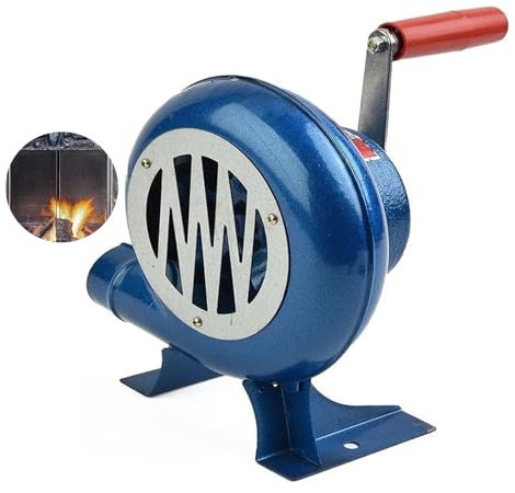 Fuelle para Barbacoa, Manivela Herrero Forja Soplador, Soplador De Barbacoa, Fuelle De Barbacoa, Fuelle De Chimenea, Soplador Manual para Chimenea, Carbón Vegetal, Camping, Barbacoa Cocina(350W)
