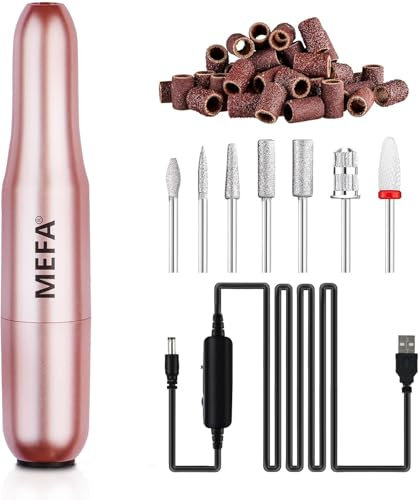 MEFA Electric Nail Drill Kit - Professional 20000RPM Manicure & Pedicure Set with 16 Bits for Home Salon