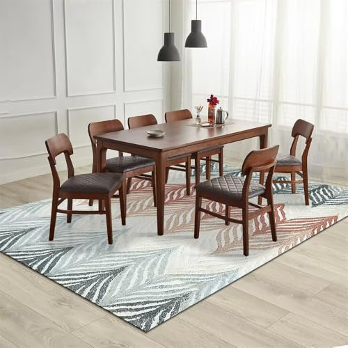 RUGMRZ Flokati Teppich Waschbar Schlafzimmer Linie Dekoration Farbe Design kann gewaschen Werden und leicht zu pflegen Balkon Wetterfest Wohnzimmer Rund 200X250CM