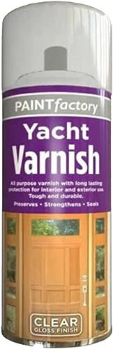 MIXEL Yacht Varnish Spray Paint, Clear Gloss Finish, Tough and Durable, Non Cracking, Quick Drying, Long Lasting Performance, Interior and Exterior Use, 200ml (1PCS)