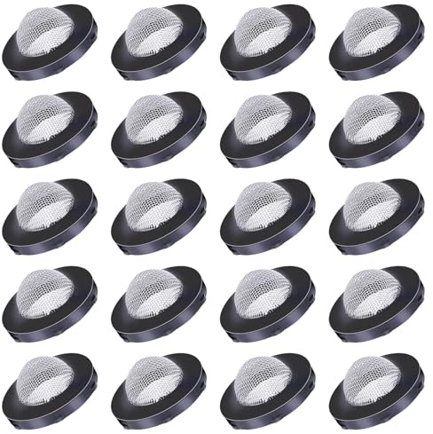 20 Stück Wasserhahn Sieb, Siebdichtung Dichtung O Ring Dichtung Dusche Edelstahl Schlauchdichtung Gummi Scheibe Mesh-Gummidichtung Dichtungsringe mit Sieb für 3/4 Zoll Gartenschlauch Brausekopf