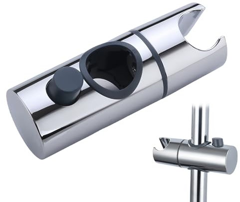 Supporto Doccia Regolabile in ABS, Compatibile con aste doccia cilindriche con diametro 22 mm, Supporto Soffione Doccia, Saliscendi Doccia con Rotazione 360°, Facile Installazione e Design Durevole