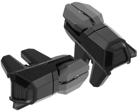 UKCOCO Mobile Game Controller Trigger für Smartphone, Schwarz, Abs | 1 Paar, Verstellbar, Empfindlicher Auslöseknopf, Leichtes Zubehör für Foto und Spielanwendungen