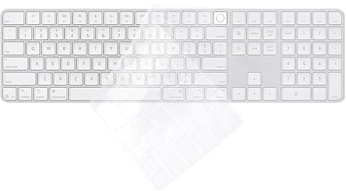 BOXOB A3119 Cover Tastiera Silicone per iMac M4, Protezione Tastiera 0,12mm Ultrasottile Cover Protettiva per Magic Keyboard 2024 con Touch ID e Tastierino Numerico