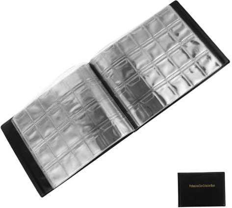 VICASKY Portamonete organizer per collezionisti, album portatili, per monete da collezione e francobolli, design trasparente, protezione elegante, leggero e compatto