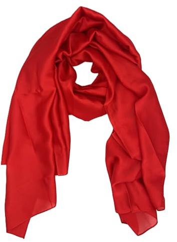 CARACCIOLO Sciarpa di Seta Lussuosa. Sciarpa in pura seta, adatta anche come stola o pareo. Disponibile in tanti colori. La confezione di pregio la rende ideale per un regalo.