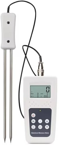 Uxsjakjsd Medidor de Humedad de Heno con Pantalla LCD, Herramienta para Medir Paja de Heno Comprimida, para AnáLisis de Paja de Cereales, Forraje, Hierba y Fibra de Bambú.