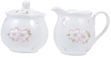 Healifty Pot à Lait Et Sucrier Céramique Bouilloire Polyvalente Pour Café Et Bonbons Design Raffiné Et Facile à Nettoyer