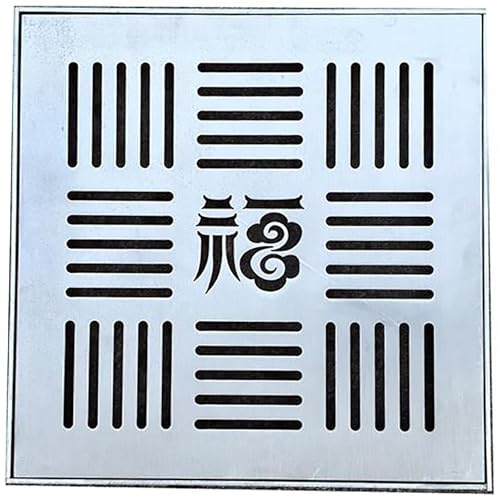 KLWQR Grille Evacuation Eau Exterieur, Couvercle de Regard en Acier Inoxydable, Plaque Egout de Drain Extérieur Durable Grille Caillebotis pour Égout, Trottoir de Jardin(35x35x3 cm/14x14x1 in)