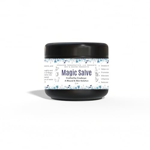 Wound Salve - For Horses, Pets, Livestock & People - Calendula, Shields Abrasions, Stops Infections, Promotes Scabbing, Reduces Inflammation & Scarring, Vet-Approved - Bev's Magic Salve (6 oz)