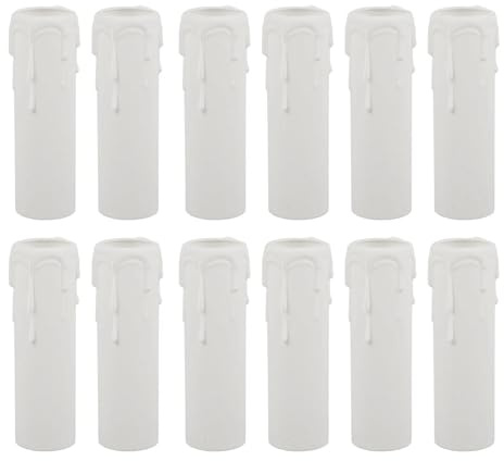Chandelier Candle Covers 36-Pack Thick PVC Chandelier Drip Sleeves, Easy-Install Socket Covers for Home Decor