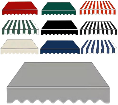 Ricambio Telo Tenda Da Sole a Bracci Estensibili per Esterno, Tenda Da Sole Cappottina per Esterno Telo Di Ricambio Impermeabile per Patio, Terrazzo, Esterno, Giardino