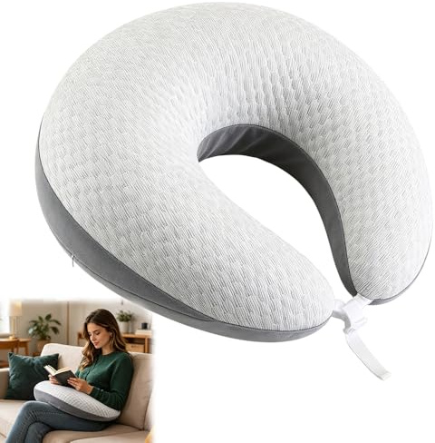 HOVCEH Strickkissen, Ergonomisch Häkelkissen, Multifunktions Gaming Kissen für Handarbeit/Lesen/Gaming, Tragbar Lesekissen für Sofa & Bett, Wasserwaschbar