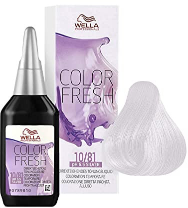 Wella Color Fresh Glanz-Tönung 10/ 81 hell-lichtblond perl-asch, 2er Pack, (2x 75 ml)