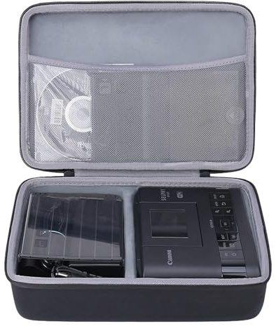 co2CREA Travel Case for Canon SELPHY CP1300 / CP1500 / CP1200 Printer | Shockproof EVA Storage Bag with Carrying Handle and Accessory Compartment, Case Only