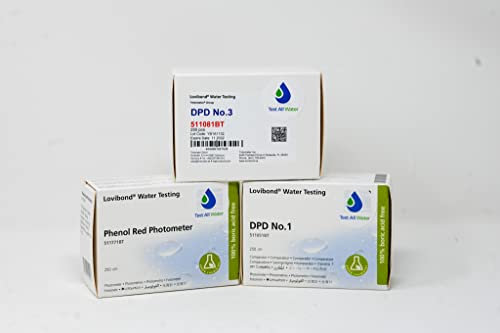 Lovibond Water Quality Test Reagents – DPD No.1, DPD No.3 & Phenol Red Tablets | 3 x 250 Pack | Chlorine & pH Testing for Pools, Hot Tubs, Aquariums, Ponds, Spas & More | Photometer Compatible