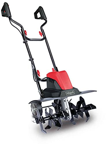 Scheppach Motobineuse électrique MTE460 | 1500W | 450mm de Largeur & 220mm de Profondeur de Travail | Equipée de 24 Couteaux | Nécessite Peu d'entretien | Guidon Repliable | Idéal pour Potager