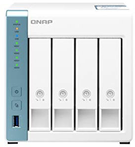 QNAP TS-431P3-2G 16TB 4 Bay Solution NAS de Bureau | Installé avec 4 x 4TB Seagate IronWolf Disques durs Blanc