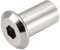 M6x12 Tuercas cilíndricas, cabeza hueca, tuercas hexagonales de cabeza plana Allen hexagonales de inserción para muebles, tuerca manga de llave Alan galvanizados para pernos de 6mm (25 pack)
