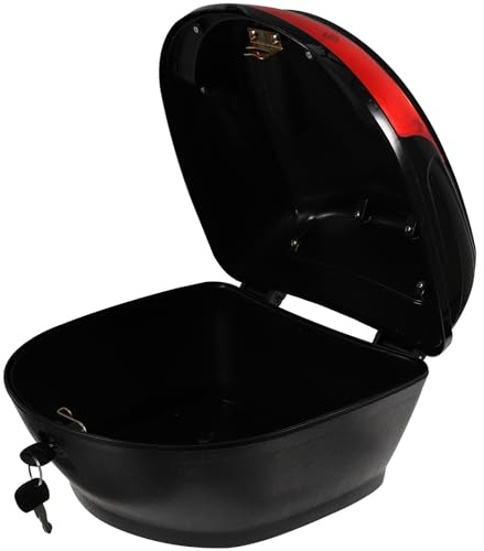 Sosoport Top Case Motorcycle Universal Box Large Capacity Tail Luggage Storage Trunk Carrier for Motorbike Moped Scooter Back Rear Travel Trunk, Black, Medium, (21V1004J36YOA17PJ7F)
