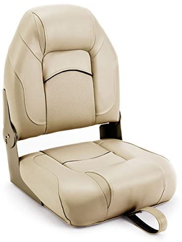 DeckMate High Back Folding Boat Seats - 2 pack - Tan