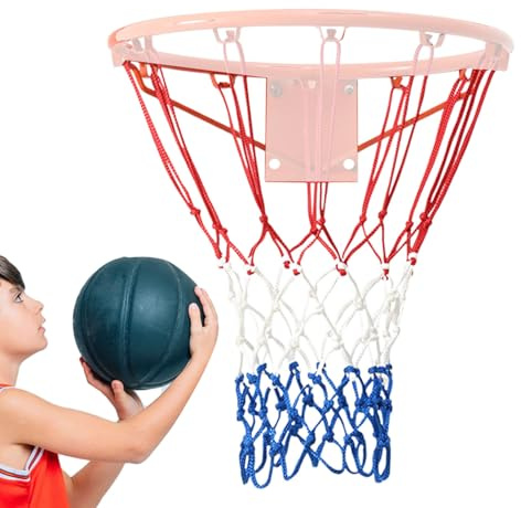 Wandmontierter Reifen, Basketballkorb Outdoor Wandmontage, Wandmontierter Basketballkorb, Basketballkorb mit Wandhalterung und abnehmbarem Basketballnetz, Wand Befestigter Basketballkorb,