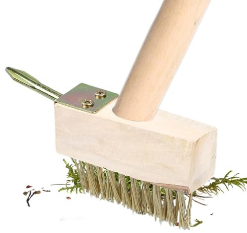 Eliminación de musgo de adoquines,Removedor de musgo para adoquines | Removedor de musgo portátil con cerdas de alambre - Herramienta de limpieza de grietas de cubierta de ángulo de 45 grados, herrami