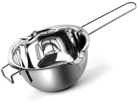 600 ML Chocolate Melting Pot 304 Stainless Steel - Double Boiler Melting Pot, Silicone Spatula and Dipping Tool for Melting Chocolate