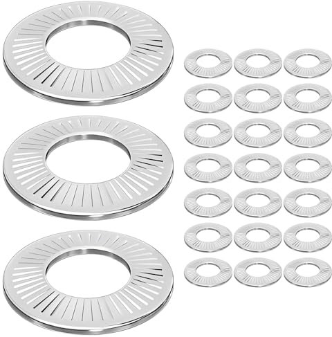 Ctyjia 25 PCS M4 Stainless Steel Belleville, Lock, Spring, Flat Washers