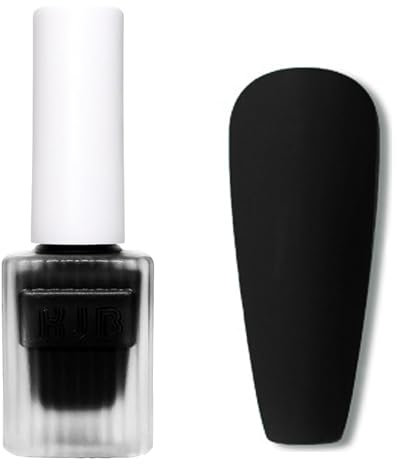 Schwarz Matte Nagellack - Schnelltrocknend & Langanhaltend ungiftige Regulärer Nagellacke Ohne UV-Lampe - Hochwertig Matt Effect - Black Matte Nail Polish für Anfänger DIY Nail Art(Schwarz, 12ML)