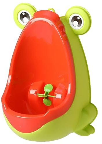 Urinoir grenouille d'apprentissage de la propreté 33 x 28 cm à suspendre au mur et à ventouse avec cible de visée pour la maison la maternelle et l'école maternelle