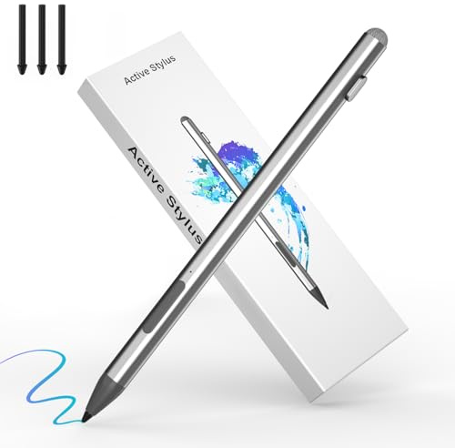 Stylet Microsoft Surface - Compatible avec Surface Pro 11/10/9/8/7/6/5/4/3/X, Surface Go 4/3/2/Laptop/Studio/Book, sensibilité à la Pression 4096, Charge Rapide USB-C