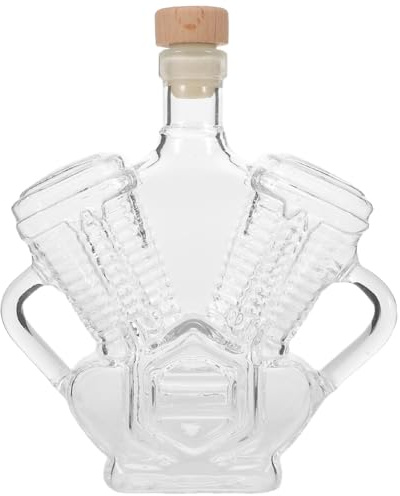 DOITOOL Caraffa per whisky con motore: caraffa per liquori in vetro da 280 ml, per cocktail, per miscelazione, erogatore per vino e bevande, erogatore per feste