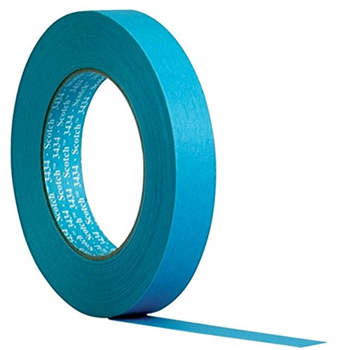 3M Scotch Ruban de masquage auto Bleu Résistant à l'eau 50 m x 25 mm